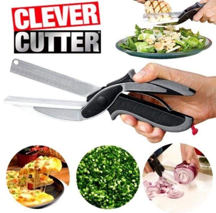 2-in-1 Clever Cutter — Vegetable Chopper & Kitchen Scissors