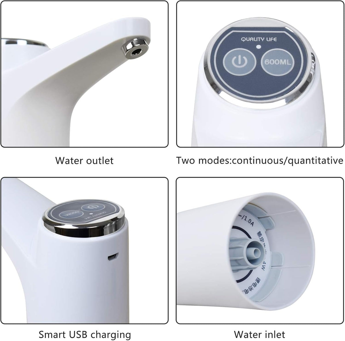 Touch Intelligent Electric Water Pump — Rechargeable Automatic Dispenser (Random Color)