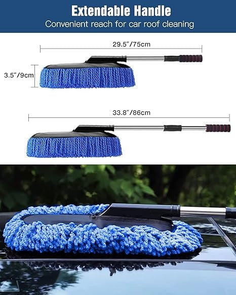 Microfiber Car Duster — Extendable Scratch-Free Cleaner